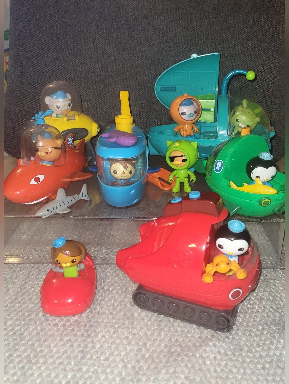 Octonauts Gup Vehicle Playset Bundle Captain Barnicles Peso Kwazi Shellington